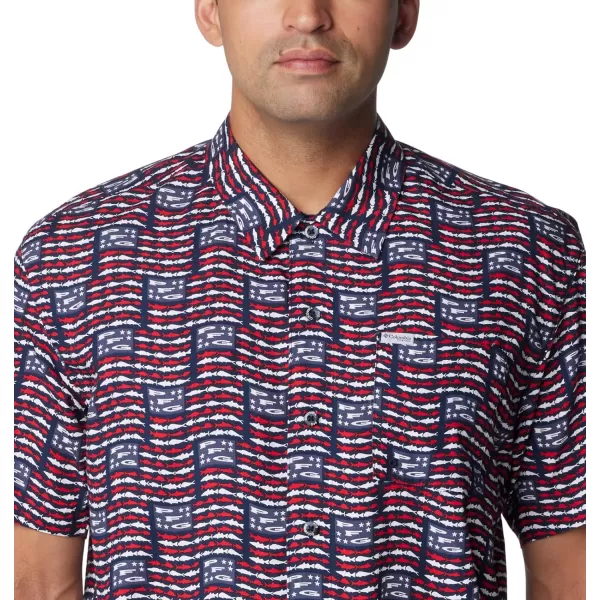 imageColumbia Mens Trollers Best Short Sleeve ShirtCollegiate NavyPfg Banner