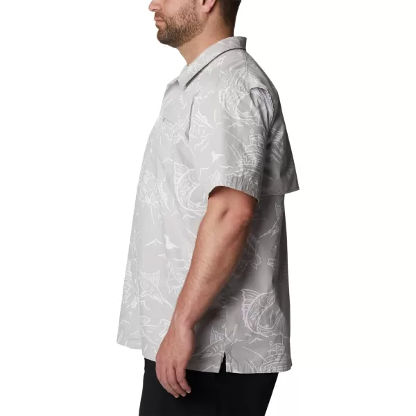 imageColumbia Mens Trollers Best Short Sleeve ShirtCool Grey Mighty Marlins Print