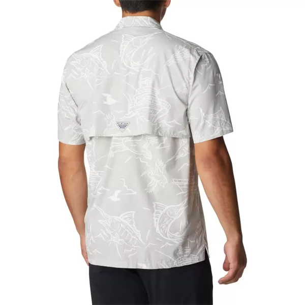 imageColumbia Mens Trollers Best Short Sleeve ShirtCool Grey Mighty Marlins Print