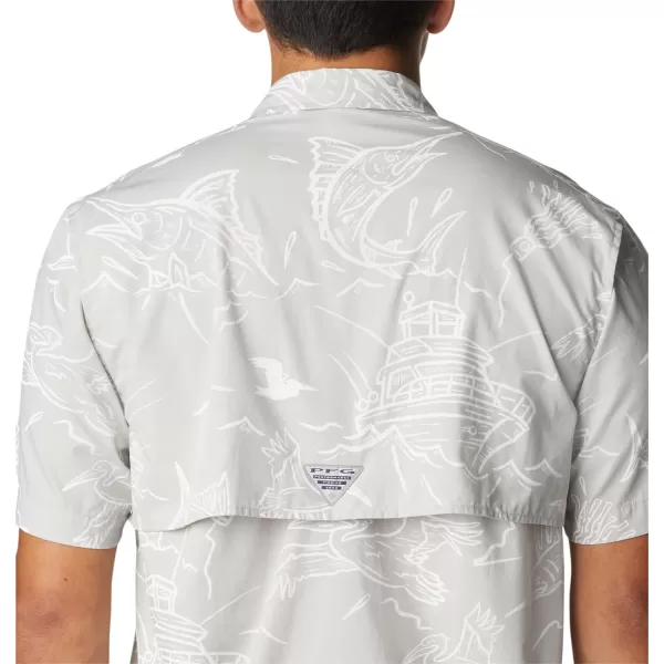 imageColumbia Mens Trollers Best Short Sleeve ShirtCool Grey Mighty Marlins Print