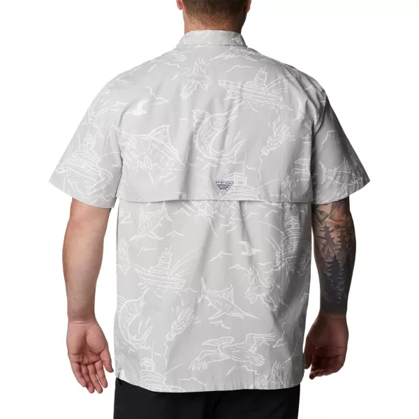imageColumbia Mens Trollers Best Short Sleeve ShirtCool Grey Mighty Marlins Print
