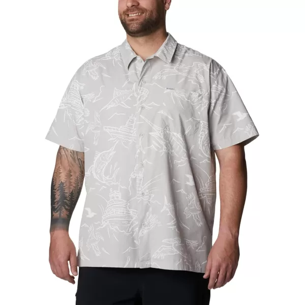 imageColumbia Mens Trollers Best Short Sleeve ShirtCool Grey Mighty Marlins Print
