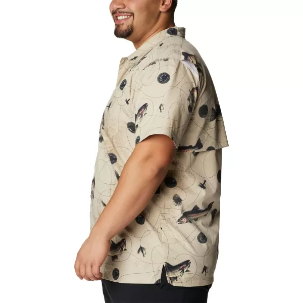 imageColumbia Mens Trollers Best Short Sleeve ShirtFossil Freshwater Dryfly Print