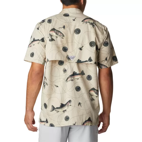 imageColumbia Mens Trollers Best Short Sleeve ShirtFossil Freshwater Dryfly Print