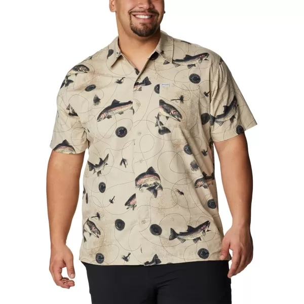 imageColumbia Mens Trollers Best Short Sleeve ShirtFossil Freshwater Dryfly Print