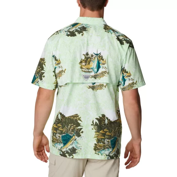 imageColumbia Mens Trollers Best Short Sleeve ShirtLime Glow Sailfish Village Print