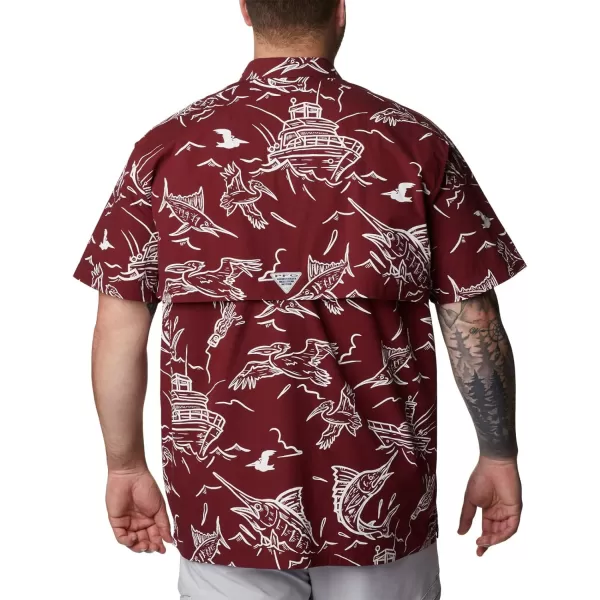 imageColumbia Mens Trollers Best Short Sleeve ShirtRed Jasper Mighty Marlins Print