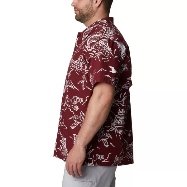 imageColumbia Mens Trollers Best Short Sleeve ShirtRed Jasper Mighty Marlins Print