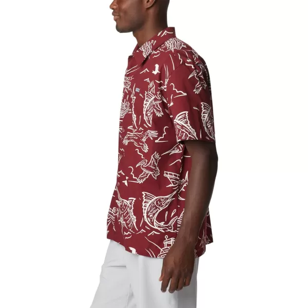 imageColumbia Mens Trollers Best Short Sleeve ShirtRed Jasper Mighty Marlins Print