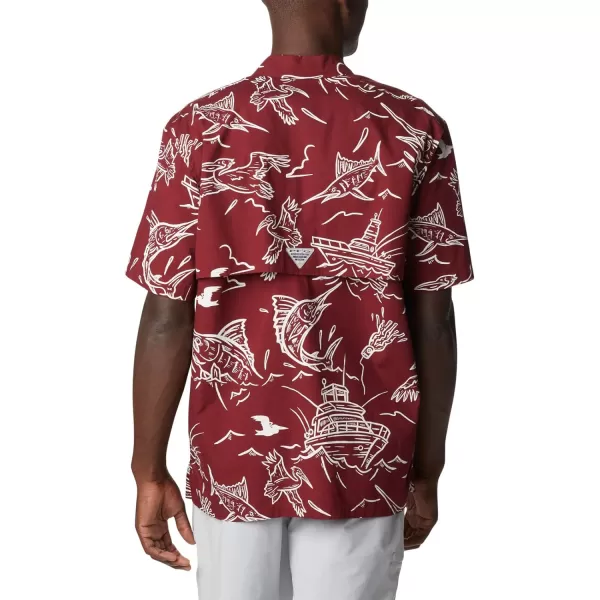 imageColumbia Mens Trollers Best Short Sleeve ShirtRed Jasper Mighty Marlins Print