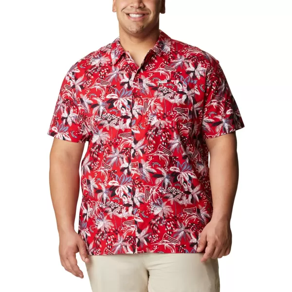 imageColumbia Mens Trollers Best Short Sleeve ShirtRed Spark Fireworks Fish Print