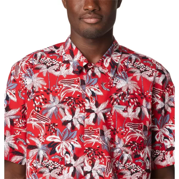 imageColumbia Mens Trollers Best Short Sleeve ShirtRed Spark Fireworks Fish Print