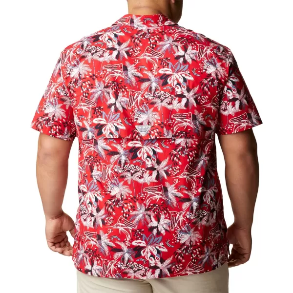 imageColumbia Mens Trollers Best Short Sleeve ShirtRed Spark Fireworks Fish Print