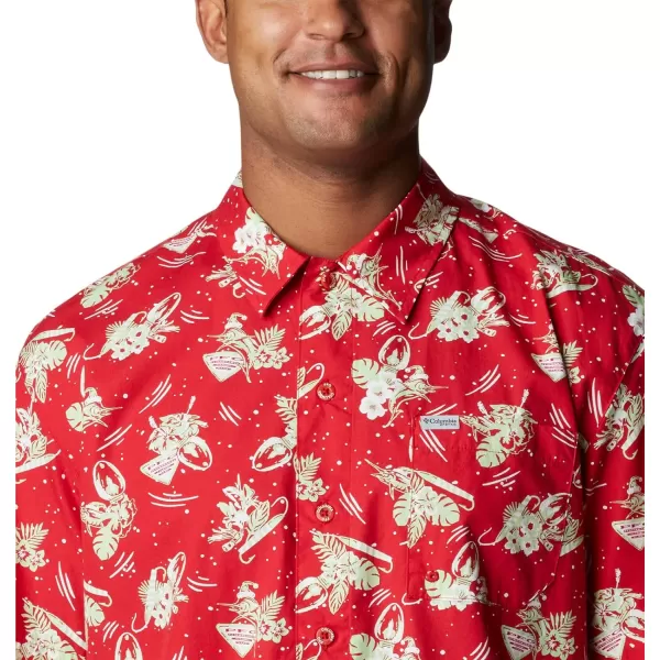 imageColumbia Mens Trollers Best Short Sleeve ShirtRed Spark Lite Me Up Print