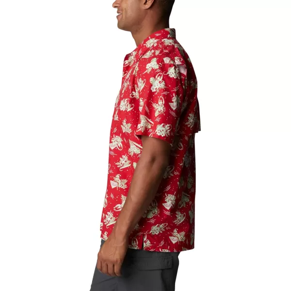 imageColumbia Mens Trollers Best Short Sleeve ShirtRed Spark Lite Me Up Print