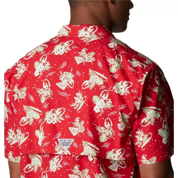 imageColumbia Mens Trollers Best Short Sleeve ShirtRed Spark Lite Me Up Print