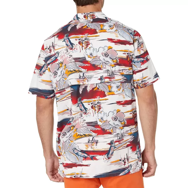 imageColumbia Mens Trollers Best Short Sleeve ShirtRed Spark Marina Vacation Print