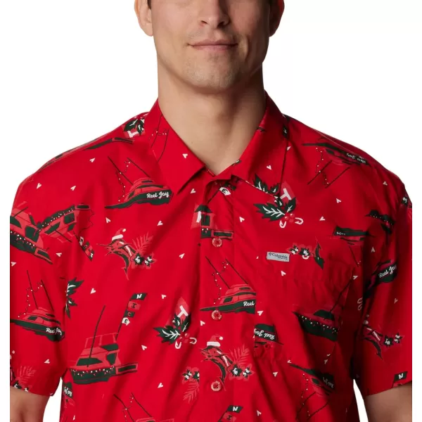 imageColumbia Mens Trollers Best Short Sleeve ShirtRed Spark Reel Joy Print