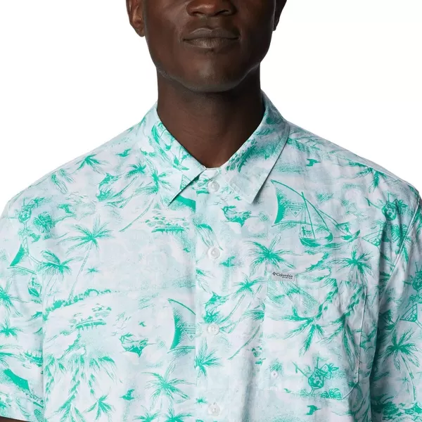 imageColumbia Mens Trollers Best Short Sleeve ShirtSpring Blue Seaday