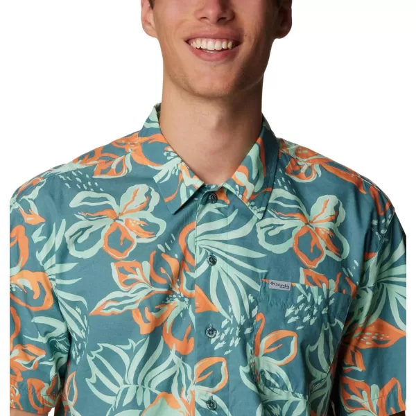 imageColumbia Mens Trollers Best Short Sleeve ShirtTranquil Teal Wildwaters Print