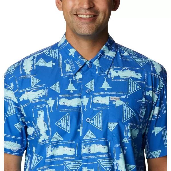 imageColumbia Mens Trollers Best Short Sleeve ShirtVivid Blue Anchors Up