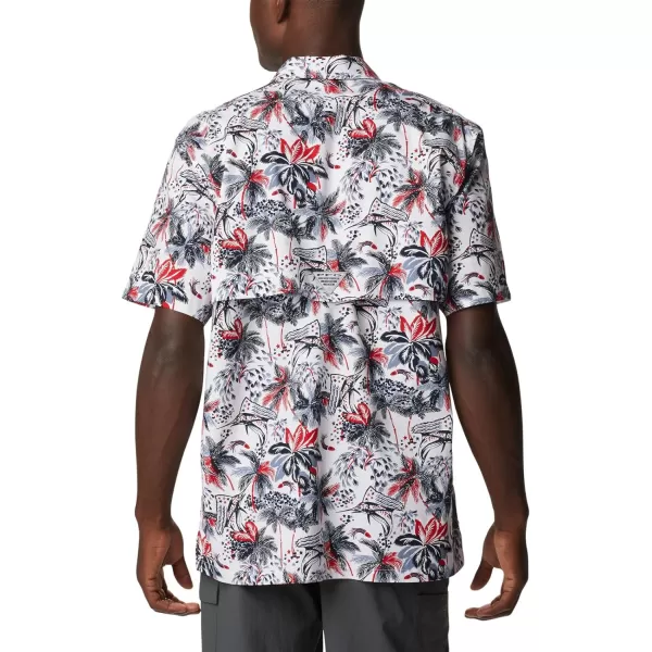 imageColumbia Mens Trollers Best Short Sleeve ShirtWhite Fireworks Fish Print