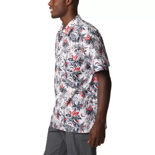 imageColumbia Mens Trollers Best Short Sleeve ShirtWhite Fireworks Fish Print