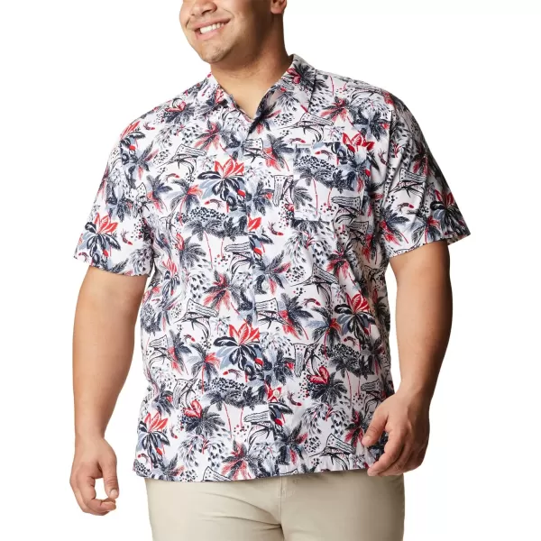 imageColumbia Mens Trollers Best Short Sleeve ShirtWhite Fireworks Fish Print