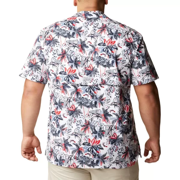 imageColumbia Mens Trollers Best Short Sleeve ShirtWhite Fireworks Fish Print