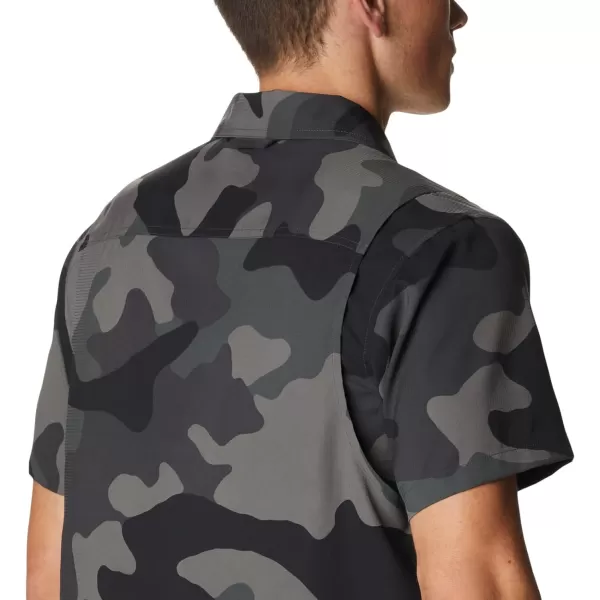 imageColumbia Mens Utilizer Printed Woven Short SleeveBlack Mod Camo