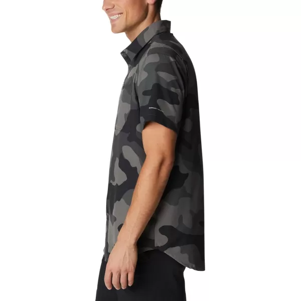 imageColumbia Mens Utilizer Printed Woven Short SleeveBlack Mod Camo