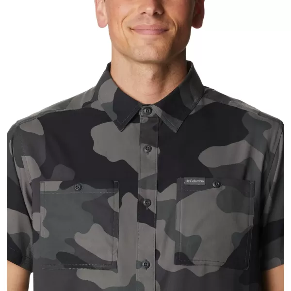 imageColumbia Mens Utilizer Printed Woven Short SleeveBlack Mod Camo