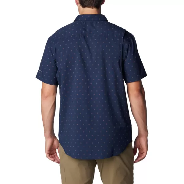 imageColumbia Mens Utilizer Printed Woven Short SleeveCollegiate Navy Dawn Dot Multicolor
