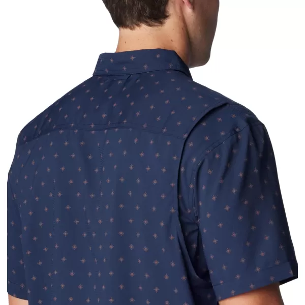 imageColumbia Mens Utilizer Printed Woven Short SleeveCollegiate Navy Dawn Dot Multicolor
