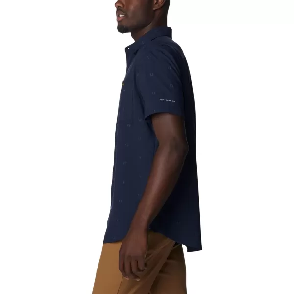 imageColumbia Mens Utilizer Printed Woven Short SleeveCollegiate Navy Hammocked