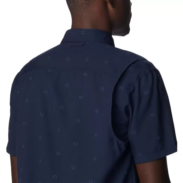 imageColumbia Mens Utilizer Printed Woven Short SleeveCollegiate Navy Hammocked