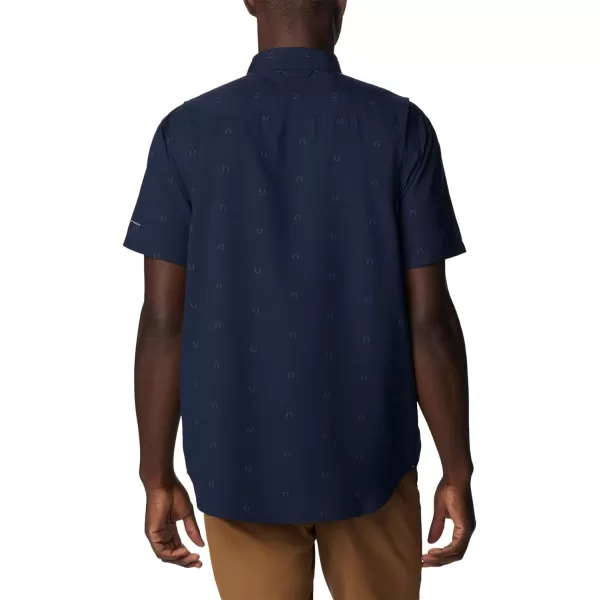 imageColumbia Mens Utilizer Printed Woven Short SleeveCollegiate Navy Hammocked
