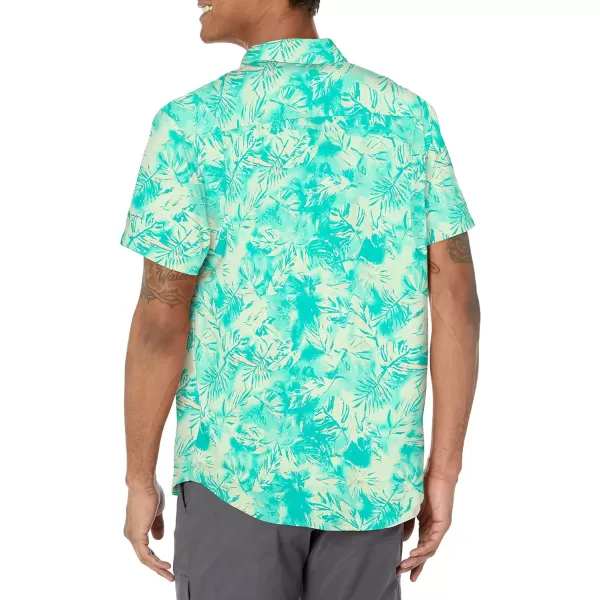 imageColumbia Mens Utilizer Printed Woven Short SleeveIce Green Sketchy Paradise