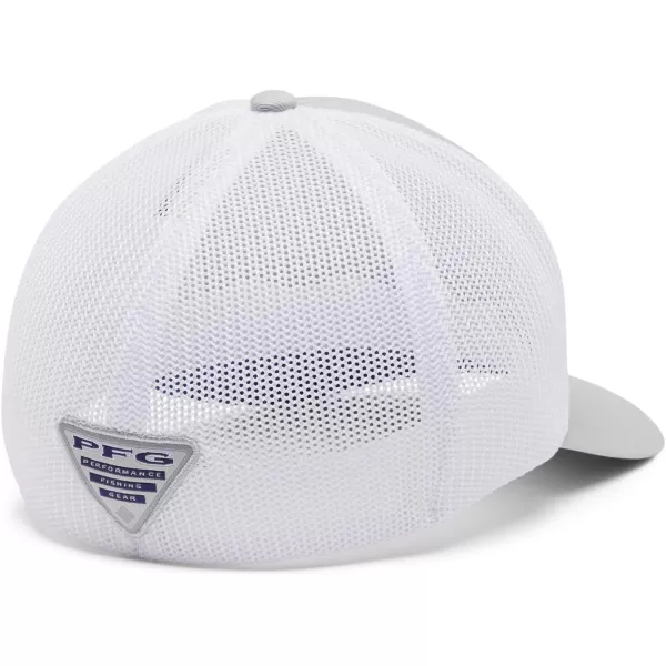 imageColumbia PFG Logo Mesh Ball CapCool GreyWhiteVivid BlueMarlin