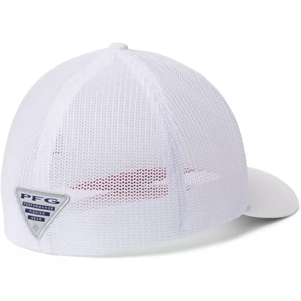 imageColumbia PFG Logo Mesh Ball CapWhiteVivid BlueUsa Flag