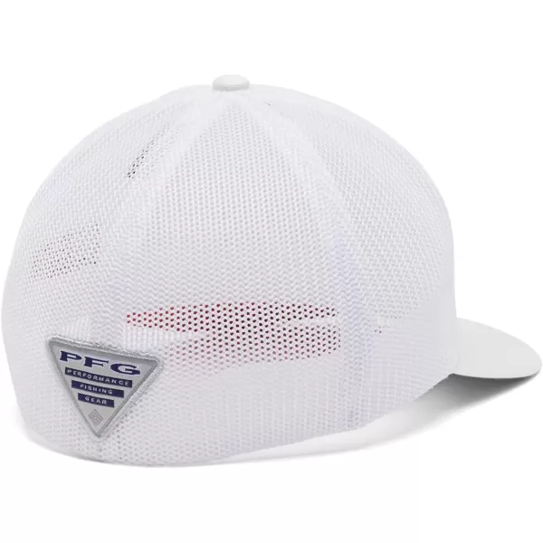 imageColumbia PFG Logo Mesh Ball CapWhiteVivid BlueUsa Flag