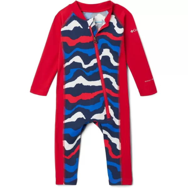imageColumbia Unisex Baby Sandy Shores Ii SunsuitSunsuitColl Navy WavyMountain Red