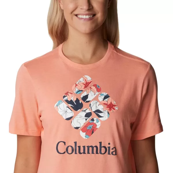 imageColumbia Womens Bluebird Day Relaxed Crew NeckCoral Reef HeatherLakeshore Flora