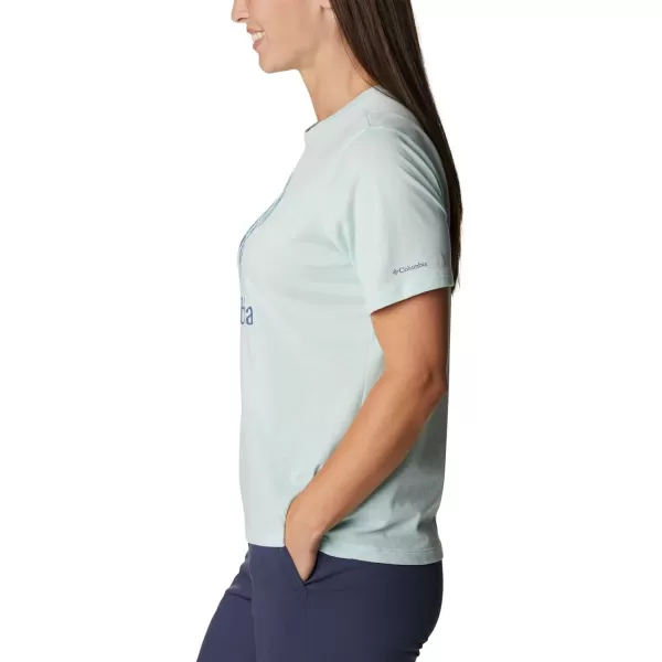 imageColumbia Womens Bluebird Day Relaxed Crew NeckIcy Morn HeatherStacked Dotty