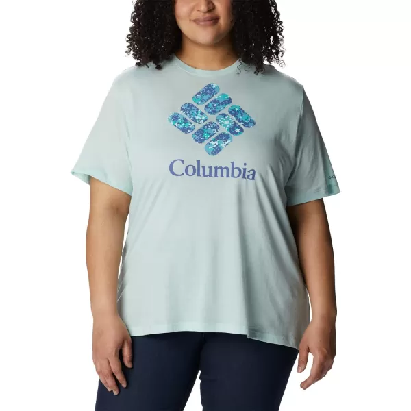 imageColumbia Womens Bluebird Day Relaxed Crew NeckIcy Morn HeatherStacked Dotty