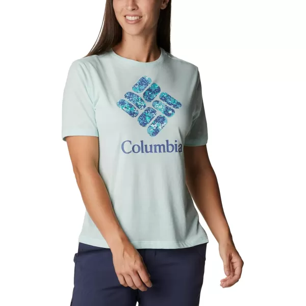 imageColumbia Womens Bluebird Day Relaxed Crew NeckIcy Morn HeatherStacked Dotty
