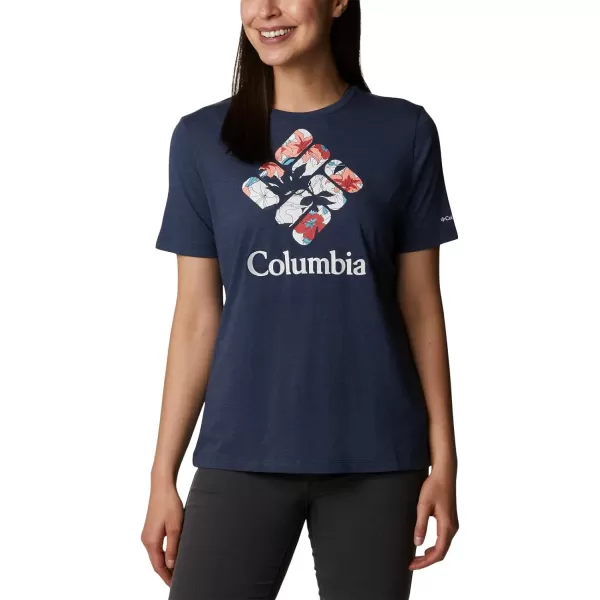 imageColumbia Womens Bluebird Day Relaxed Crew NeckNocturnal HeatherLakeshore Flora