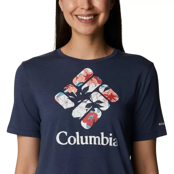 imageColumbia Womens Bluebird Day Relaxed Crew NeckNocturnal HeatherLakeshore Flora