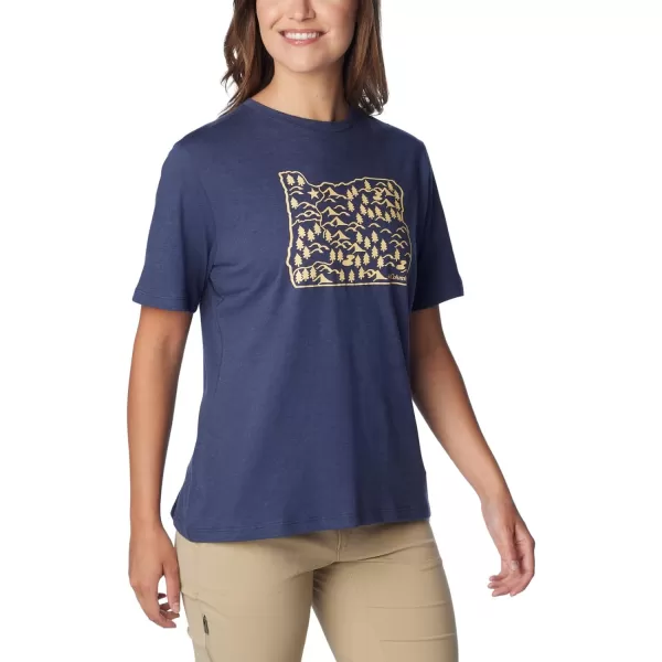 imageColumbia Womens Bluebird Day Relaxed Crew NeckNocturnal HeatherOregon Treescape