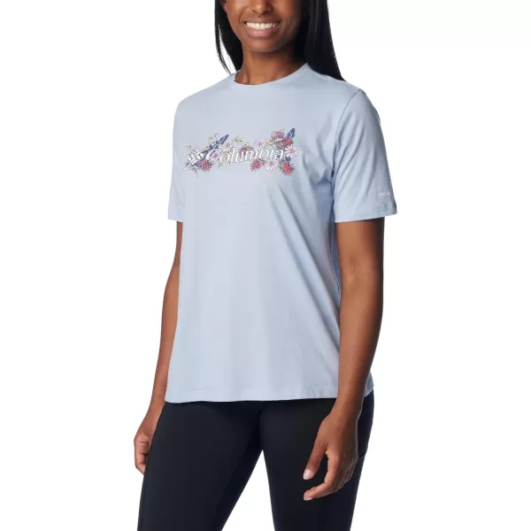 imageColumbia Womens Bluebird Day Relaxed Crew NeckWhisper HeatherBranded Bouquet